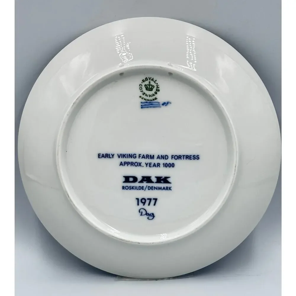 DAK Viking Royal Copenhagen Roskilde Denmark Annual 1977 Plate